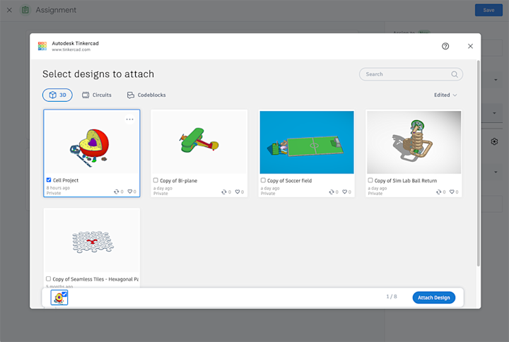 Tinkercad add-on for Google Classroom - Tinkercad