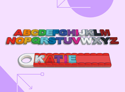A beginner-friendly 3D-printed key ring letters project