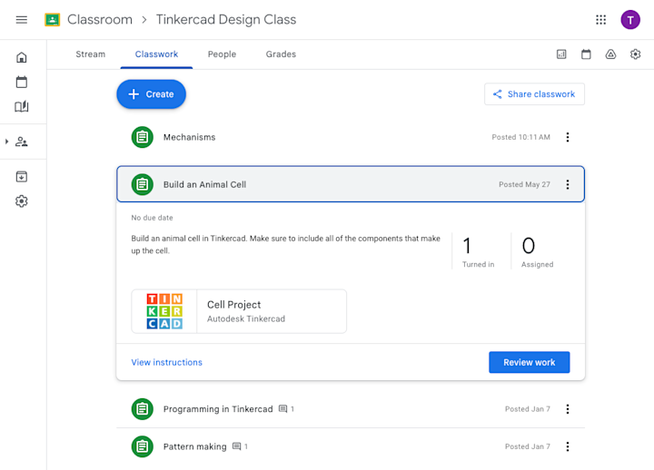 Tinkercad add-on for Google Classroom - Tinkercad