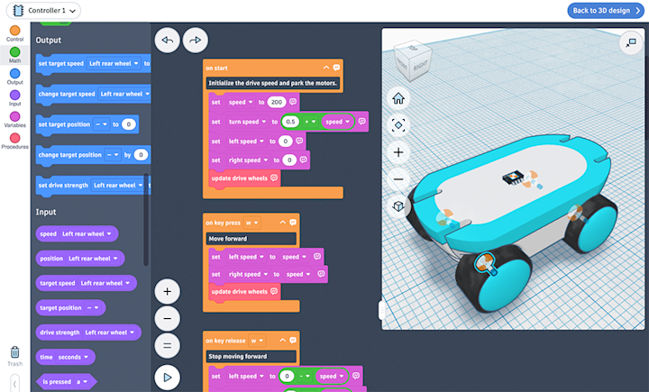robotics and coding: block based coding ifthenelse... Ready, Set, Robot! Introducing Tinkercad Robotics - Tinkercad