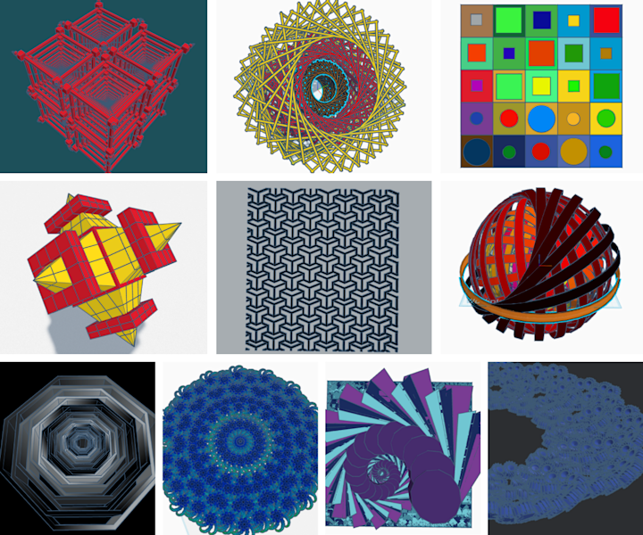 Tinkercad Challenge Roundup - Geometric Designs - Tinkercad